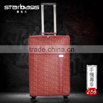 hot sell travel leather luggage with omni-directional wheel
