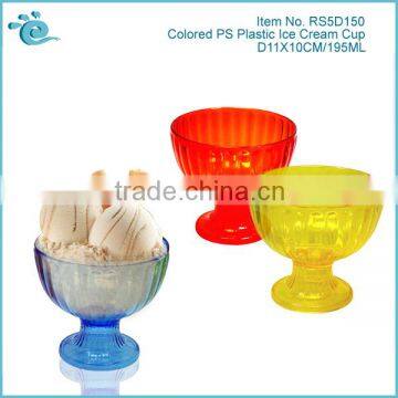 Colored PS Plastic Ice Cream Cup