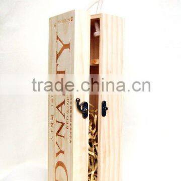 High order single wooden packaging wine box in magnet seal