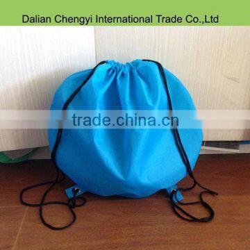 Promotion waterproof polyester drawstring backpack shoe bag
