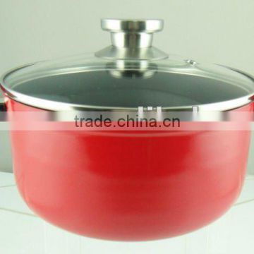 Charms Non Stick with Color Coating Aluminum Stock Pot