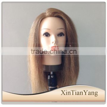 cheap hairdressing female training doll heads 100% human hair training doll head