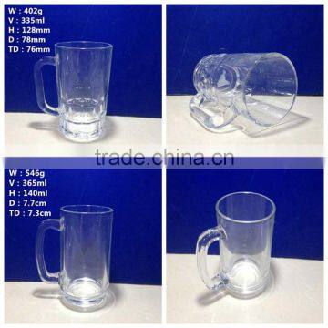 cheap 300ml 600ml glass water drinking cups big drinking glass with handle