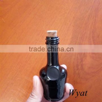 wholesale 50ml small black glass bottles mini glass wine bottles