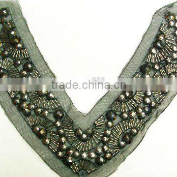 Square beads motifs,dress neckline,lace trims,shirt patch ,blouse back neck design