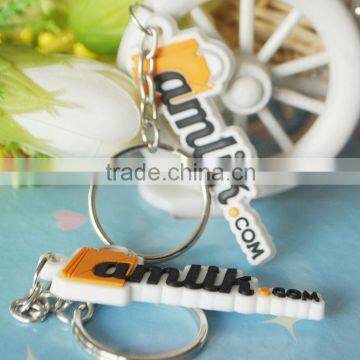 customized flexible soft pvc rubber soft key chain