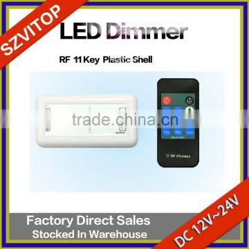 LED Strip RF 11Key Plastic Shell Dimmer Double Channel output Parallel Easy using Changing Gentle Adjust Extent 1%~100%