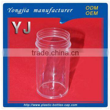 Round transparent plasitic capsule jar