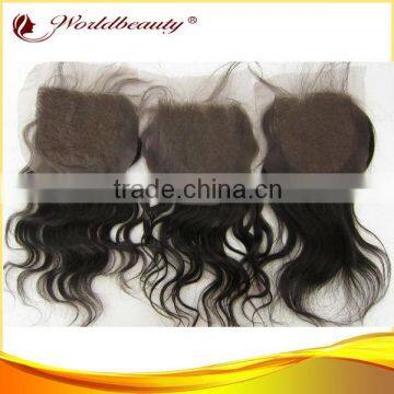 stocks fast shipping guaranteed 100% human virgin remy hair lace top closure pieces