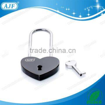 AJF Black Long Bow Heart Shaped Love Padlock - Top Quality (Lovelock, Gift, Liebesschloss, Love Lock, Wishlock, Cadenas D'amour