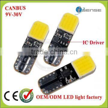 High popular car auto parts LED T10 wedge light bulb 180mA 150lm dome reading light reverse light