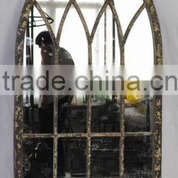 shabby chic metal gothic garden mirror