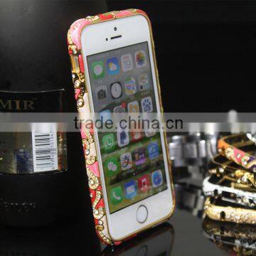 luxury diamond metal bumper case for iphone5, aluminum phone bumper