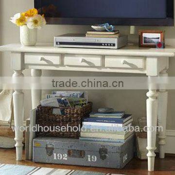 wood console table, antique style