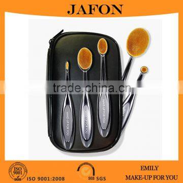 Professional rose gold oval makeup brush set toothbrush makeup brush