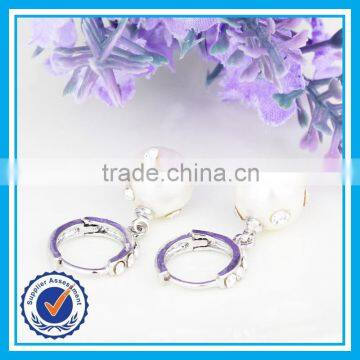 Cheap price pearl stud earrings handmade natural freshwater pearl earrings