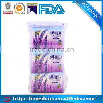 Plastic packaging bag for tissue and paper wallet bag