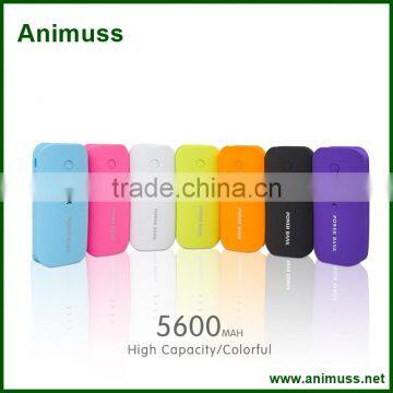 External USB Charger 5600mah Portable compact power bank for 1 device