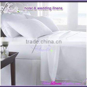 star-rating hotel bed linen , plain hotel bedding set made of 200TC white plain percale fabric