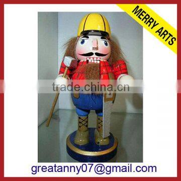 Yiwu China Manufacturering fat wooden carving nutcracker decoration