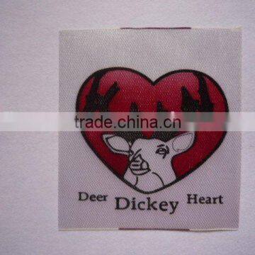 Cartoon woven clothing label