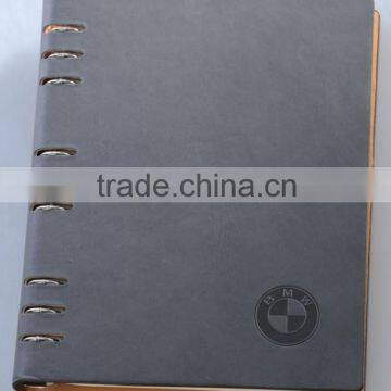 excellent leather loose spiral notebook