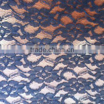 Orchid low-elastic polyester lace fabric for wedding dresses