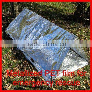 silver gold outdoor emergency tent polyester film