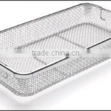 Stainless Steel Wire Mesh Trays for Surgical Instruments Disinfection Container
