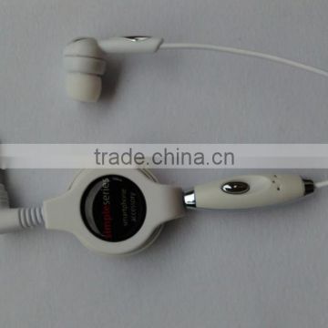 portable retractable earphone /earbuds with mic