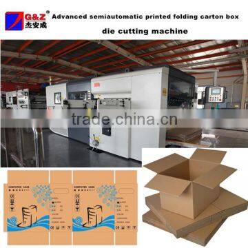 Advanced semiautomatic printed folding carton box die cutting machine