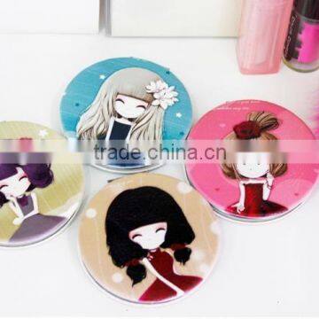 2015 hot sales customized logo cheap purse makeup mirror,MB152