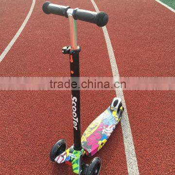 Kids hand painted folding scooter