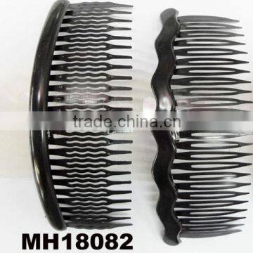 cheap decorative black plain plastic hair comb wholesale china