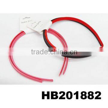 girls plain satin covered plastic alice band wholesale
