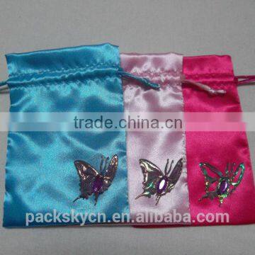 Top Style Newest Colorful Satin Cosmetic Bag With Logo Wholesale