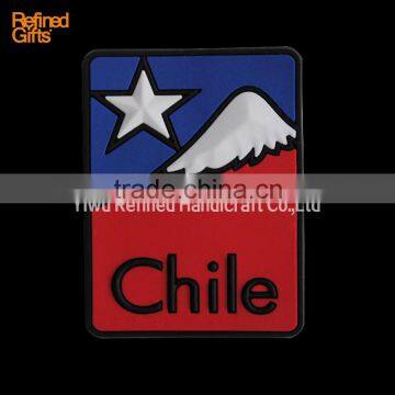Variety Chile Flag PVC Rubber Soft 3D Fridge Magnets OEM Menufacture ECO-friendly