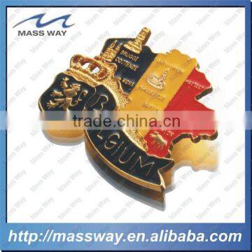 Custom 3D Lion Shape Old Color Antique Brass Metal Fridge Magnet photo-2