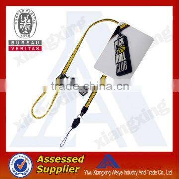 The cheapest zipper lanyard with PVC rubber logo