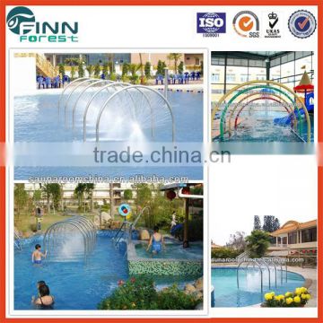 2014 summer waterpark fountain tunnel recreational facilities stainless steel water park equipment