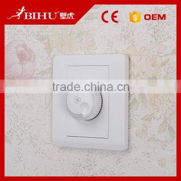 Bihu Universal White Wall Mount Fan Speed Control Dimmer 110v-240v Switch photo-2