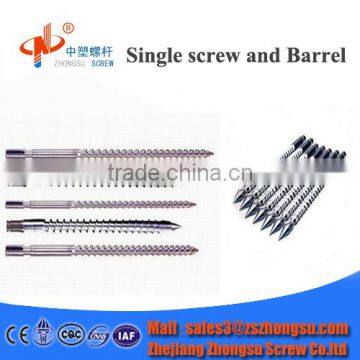 Alloy screw and barrel for injection molding machinery