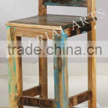 INDIAN RECYCLE WOOD BAR CHAIR, FOR BAR FURNITURE