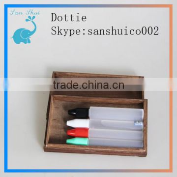 China New design wooden box with eye drop bottle hot sale eliquid ejuice dropper bottles