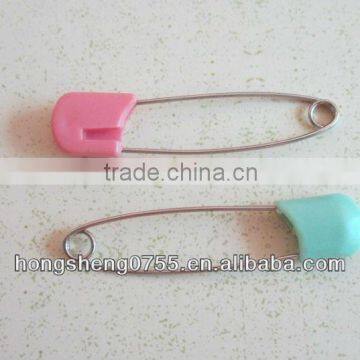 Metal safety pin with plastic heard in bulk price