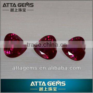 cute heart cut synthetic ruby corundum-#5 created ruby sapphire