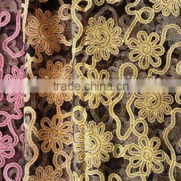 Lace-Fabric,Burning Flower Bud Silk Fabrics,Cotton Yarn Flower Guipure Lace Fabric