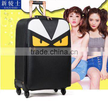 New Design Hot Selling PU Leather Material Travel Spinner Trolley Luggage photo-3