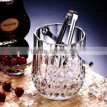 Promotional Cheap Plastic Ice Bucket WithTong And Handle