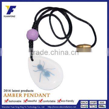 Lovers Couples Personalized Gifts Heart Fda Silicone Charms Amber Pendants photo-6